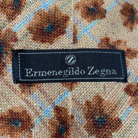 ERMENEGILDO ZEGNA FLORAL WOVEN SILK NECKTIE - Picture 6 of 13